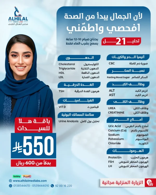 ⁠فحوصات صحة السيدات